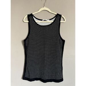 Bailey 44 Womens Black And White Business Casual Sweater Tank Size Medium